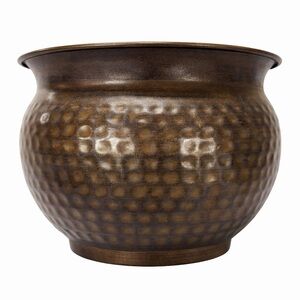 Smith and Hawken Hammered Brass Planter Bowl